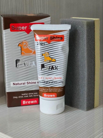 واکس چرم طبیعی قهوه ای