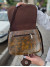 کیف چرم لنگری قهوه ای عسلی دارچینی بزرگ 