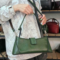 کیف چرم ملور سبز لیزارد