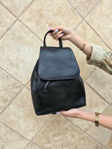 کوله چرم حنا مشکی فلوتر