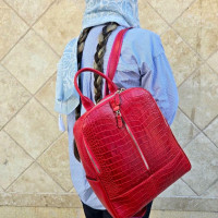 کوله چرم رایا قرمز سنگی