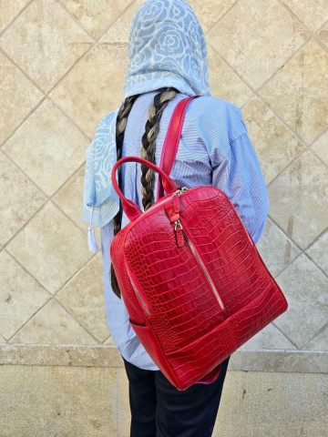 کوله چرم رایا قرمز سنگی