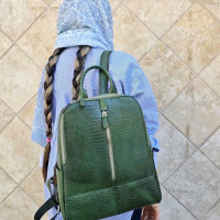 کوله چرم رایا سبز لیزارد