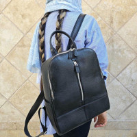 کوله چرم رایا مشکی فلوتر