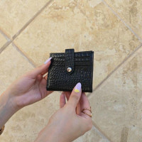 جاکارتی چرم دکمه دار مشکی سنگی