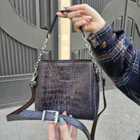 کیف چرم شین طوسی یاسی ابر و بادی سنگی