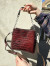 کیف چرم شین زرشکی ابر و بادی سنگی
