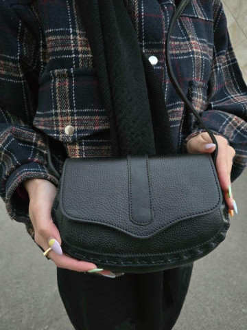 کیف چرم درب پروانه مشکی فلوتر صاف