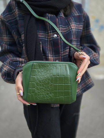 کیف چرم وانیا سبز