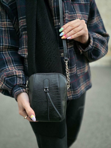 کیف چرم لیا مشکی