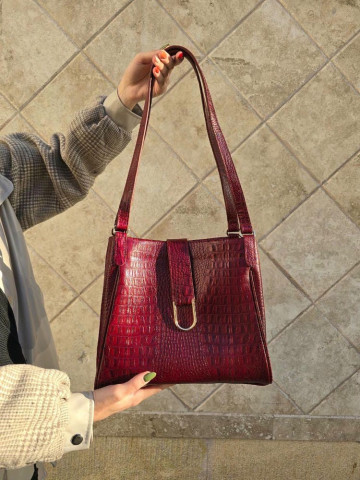 کیف آیلین زرشکی آلبالویی سنگی