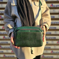 کیف مهسا سبز صاف لیزارد