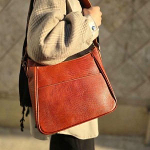 کیف نیلو عسلی لیزارد