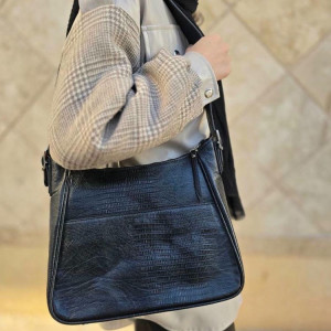 کیف نیلو مشکی لیزارد