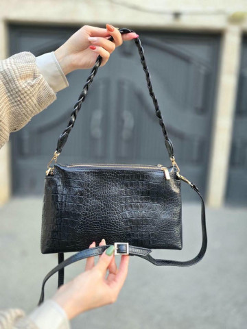 کیف مژده مشکی سنگی