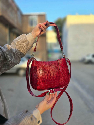 کیف پریان زرشکی آلبالویی سنگی