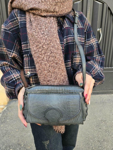 کیف چرم نورا طوسی لیزارد