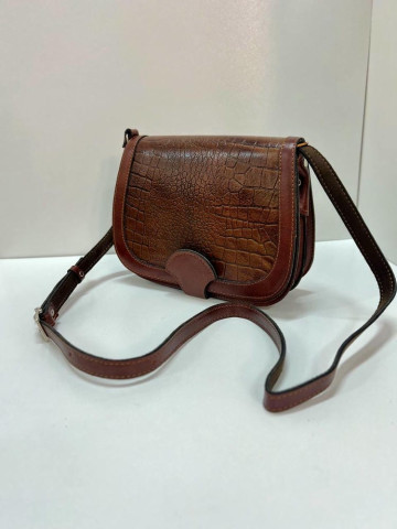 کیف چرم لنگری قهوه ای عسلی بزرگ 