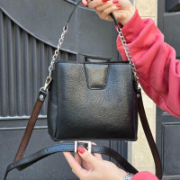 کیف چرم شین مشکی فلوتر