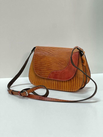 کیف چرم پروانه دو طبله عسلی لیزارد