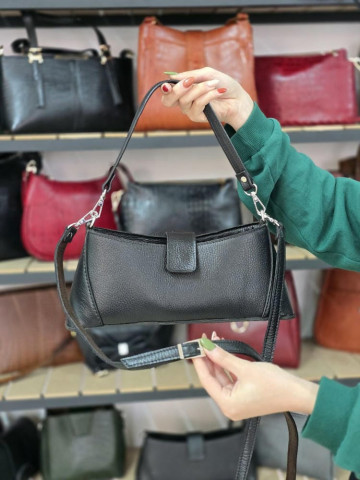 کیف چرم ملور مشکی فلوتر