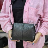 کیف چرم سه طبله کوچک مشکی فلوتر