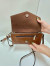 کیف چرم بهار فندوقی لبه مثلثی سنگی