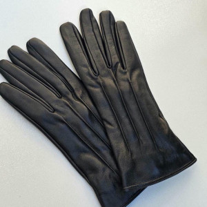 دستکش چرم زنانه مشکی مدل A
