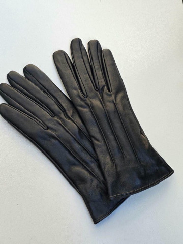 دستکش چرم زنانه مشکی مدل A