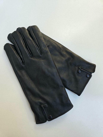 دستکش چرم مردانه مشکی مدل A