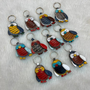 جاکلیدی چرمی طرح جغد