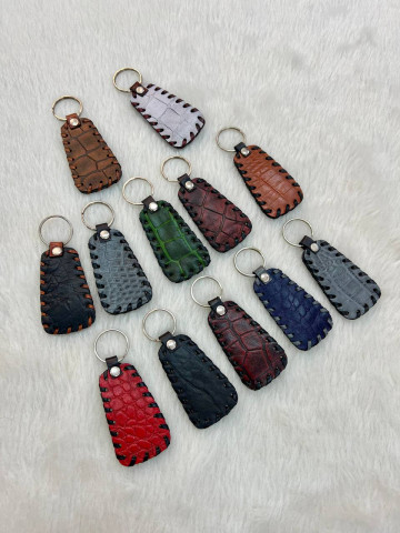 جاکلیدی چرمی طرح بافت