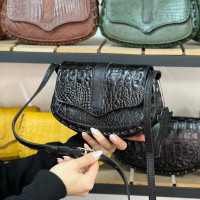   کیف چرم درب پروانه مشکی کروکو 2