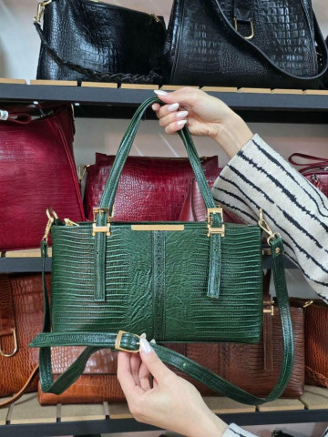 کیف چرم لیزری سبز لیزارد