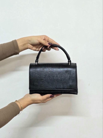   کیف چرم کیمیا مشکی لیزارد