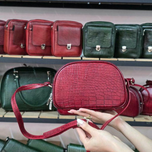 کیف چرم کمند قرمز سنگی