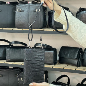 کیف چرم لیام مشکی لیزارد