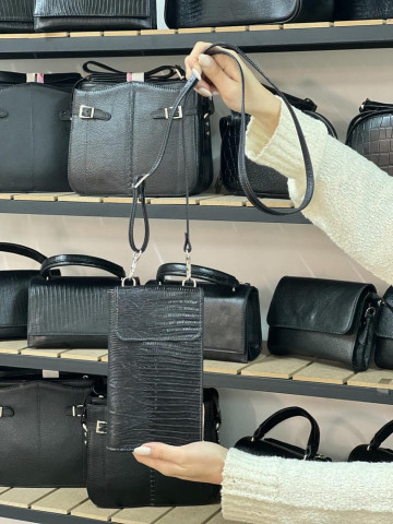 کیف چرم لیام مشکی لیزارد