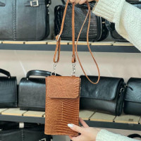 کیف چرم لیام عسلی لیزارد