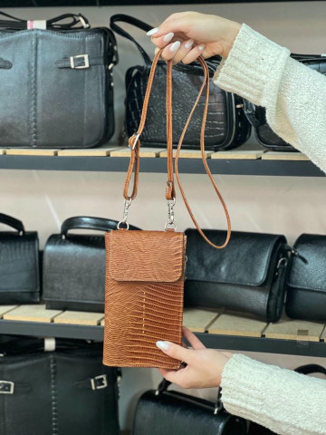 کیف چرم لیام عسلی لیزارد