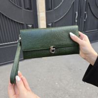   کیف چرم دستی رها سبز لیزارد