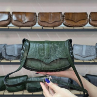 کیف چرم درب پروانه سبز سنگی