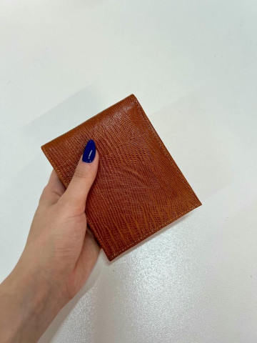 کیف پول جیبی مردانه سینا عسلی لیزارد