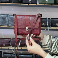کیف چرم عسل زرشکی ابر و بادی سنگی