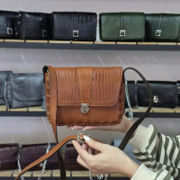 کیف چرم عسل عسلی لیزارد
