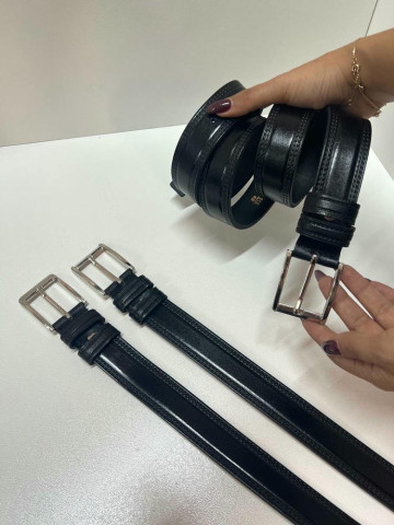 کمربند چرم مردانه سه بعدی میخی مشکی 