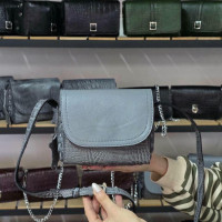 کیف چرم یاس طوسی ابر و بادی درب صاف