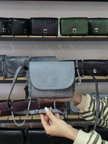 کیف چرم یاس طوسی ابر و بادی درب صاف