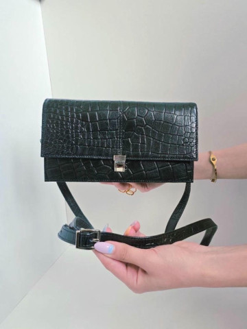 کیف چرم آی تک سبز سنگی