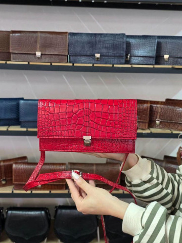 کیف چرم آی تک قرمز سنگی